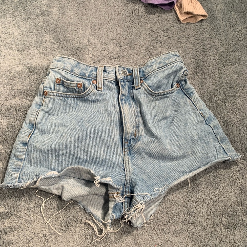 Weekday Rowe denim shorts 24